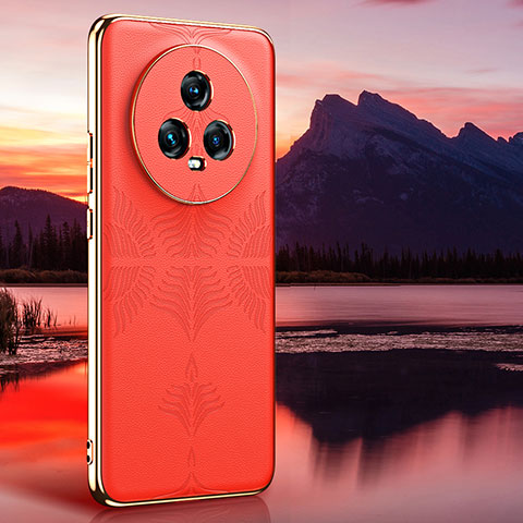 Handyhülle Hülle Luxus Leder Schutzhülle GS4 für Huawei Honor Magic5 5G Orange