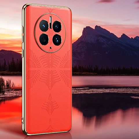 Handyhülle Hülle Luxus Leder Schutzhülle GS4 für Huawei Mate 50 Pro Orange