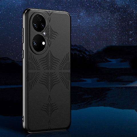 Handyhülle Hülle Luxus Leder Schutzhülle GS4 für Huawei P50 Pro Schwarz