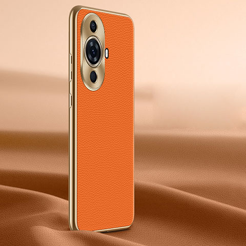 Handyhülle Hülle Luxus Leder Schutzhülle JB2 für Huawei Nova 11 Ultra Orange