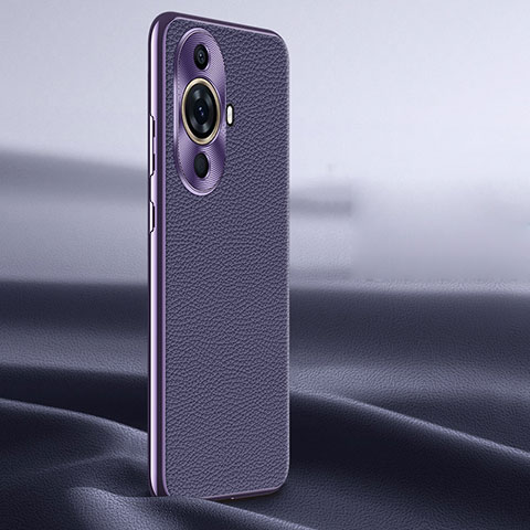 Handyhülle Hülle Luxus Leder Schutzhülle JB2 für Huawei Nova 11 Ultra Violett