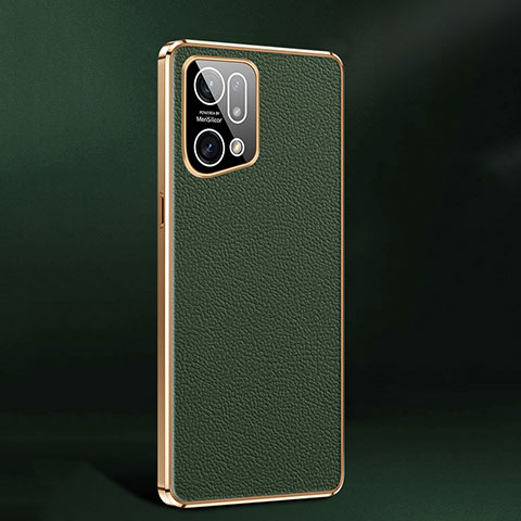 Handyhülle Hülle Luxus Leder Schutzhülle JB2 für Oppo Find X5 5G Grün