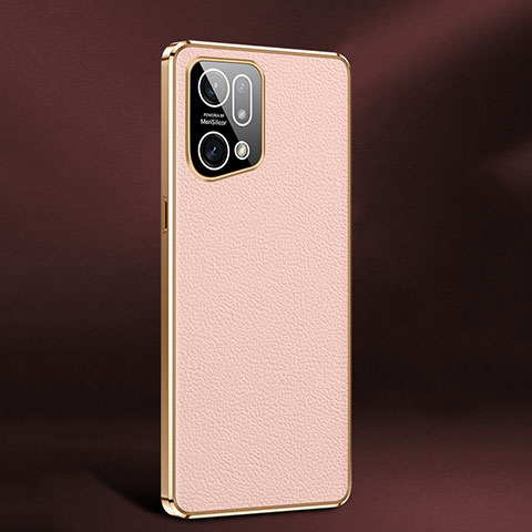 Handyhülle Hülle Luxus Leder Schutzhülle JB2 für Oppo Find X5 5G Rosa