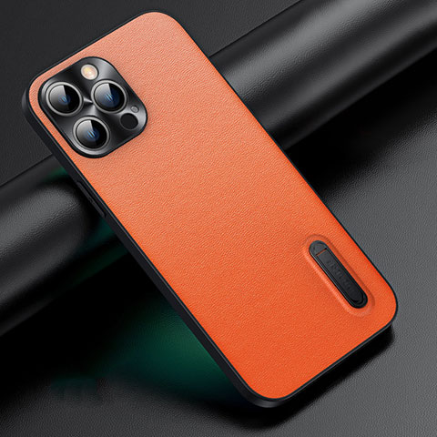 Handyhülle Hülle Luxus Leder Schutzhülle JB3 für Apple iPhone 13 Pro Orange