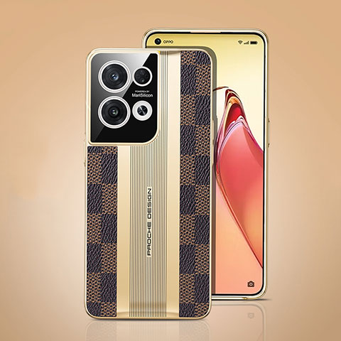 Handyhülle Hülle Luxus Leder Schutzhülle JB4 für Oppo Reno9 Pro 5G Braun