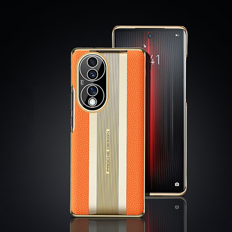 Handyhülle Hülle Luxus Leder Schutzhülle JB6 für Huawei Honor 70 5G Orange