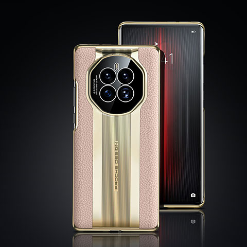 Handyhülle Hülle Luxus Leder Schutzhülle JB6 für Huawei Mate 50 Gold