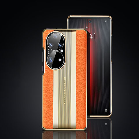 Handyhülle Hülle Luxus Leder Schutzhülle JB6 für Huawei P50 Orange