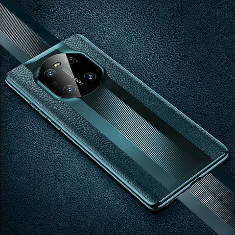 Handyhülle Hülle Luxus Leder Schutzhülle K01 für Huawei Mate 40 Pro Cyan