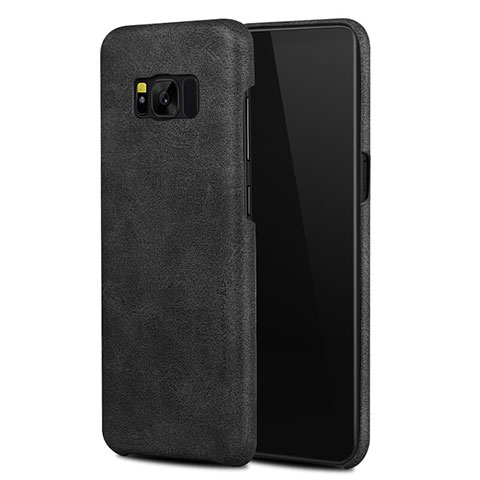 Handyhülle Hülle Luxus Leder Schutzhülle L02 für Samsung Galaxy S8 Plus Schwarz