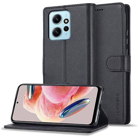 Handyhülle Hülle Luxus Leder Schutzhülle LC1 für Xiaomi Redmi Note 12 4G Schwarz