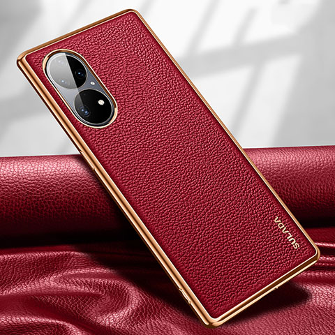 Handyhülle Hülle Luxus Leder Schutzhülle LD1 für Huawei P50 Rot