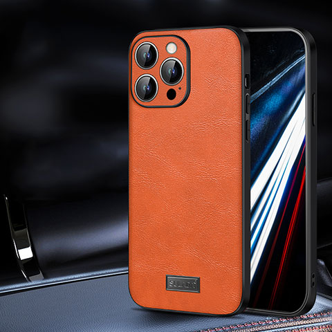 Handyhülle Hülle Luxus Leder Schutzhülle LD2 für Apple iPhone 13 Pro Orange