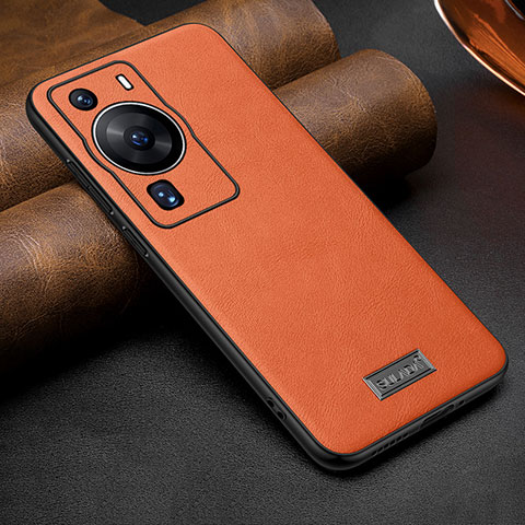 Handyhülle Hülle Luxus Leder Schutzhülle LD2 für Huawei P60 Orange