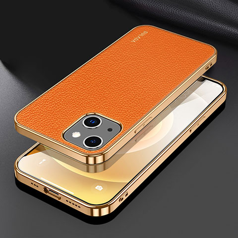 Handyhülle Hülle Luxus Leder Schutzhülle LD3 für Apple iPhone 14 Orange