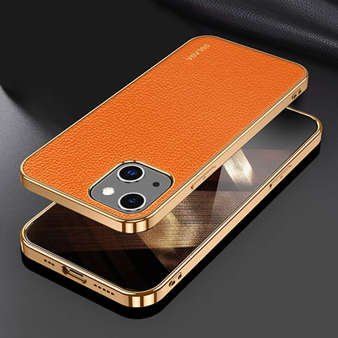 Handyhülle Hülle Luxus Leder Schutzhülle LD3 für Apple iPhone 15 Orange