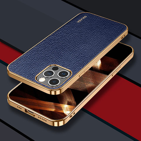 Handyhülle Hülle Luxus Leder Schutzhülle LD3 für Apple iPhone 15 Pro Max Blau