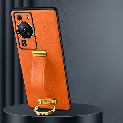 Handyhülle Hülle Luxus Leder Schutzhülle LD3 für Huawei P60 Pro Orange