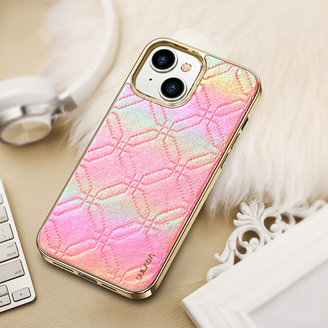 Handyhülle Hülle Luxus Leder Schutzhülle LD4 für Apple iPhone 13 Pink