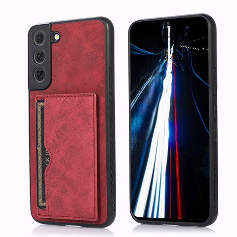 Handyhülle Hülle Luxus Leder Schutzhülle M03T für Samsung Galaxy S22 Plus 5G Rot