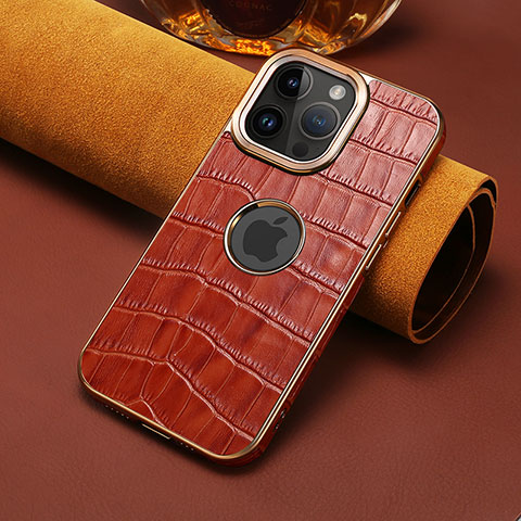 Handyhülle Hülle Luxus Leder Schutzhülle MT3 für Apple iPhone 15 Pro Max Rot
