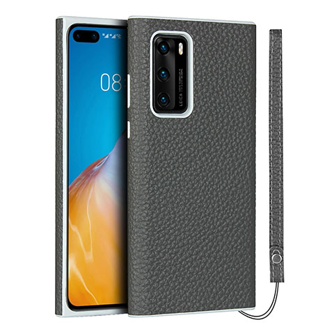 Handyhülle Hülle Luxus Leder Schutzhülle N01 für Huawei P40 Grau