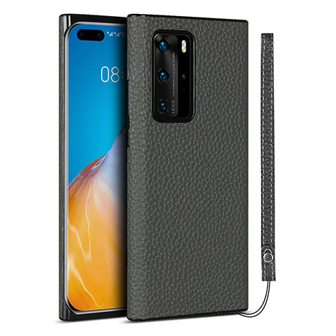 Handyhülle Hülle Luxus Leder Schutzhülle N02 für Huawei P40 Pro Grau