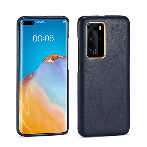 Handyhülle Hülle Luxus Leder Schutzhülle N04 für Huawei P40 Pro Blau