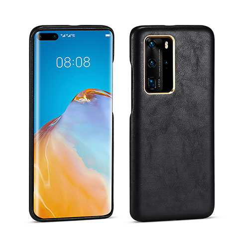 Handyhülle Hülle Luxus Leder Schutzhülle N04 für Huawei P40 Pro Schwarz