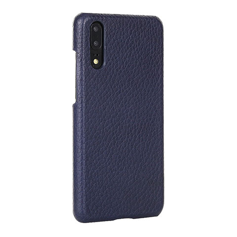 Handyhülle Hülle Luxus Leder Schutzhülle P01 für Huawei P20 Blau