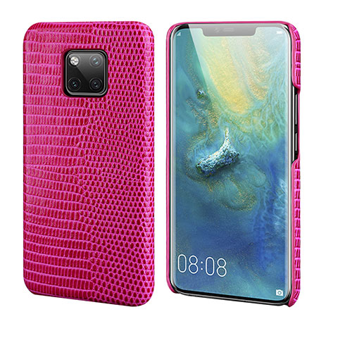 Handyhülle Hülle Luxus Leder Schutzhülle P02 für Huawei Mate 20 Pro Rot