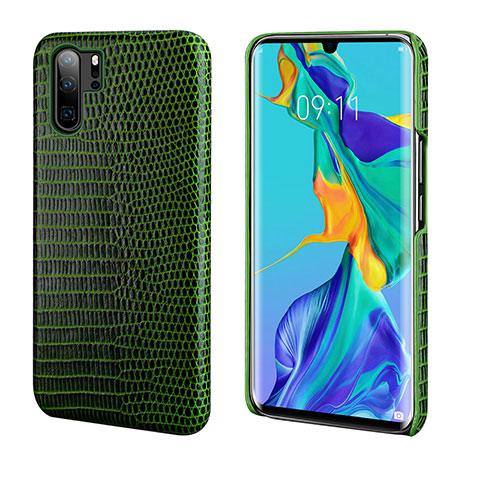 Handyhülle Hülle Luxus Leder Schutzhülle P02 für Huawei P30 Pro Grün