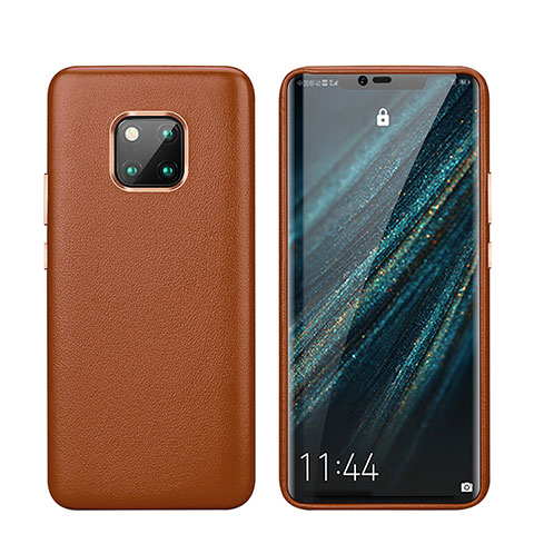 Handyhülle Hülle Luxus Leder Schutzhülle P03 für Huawei Mate 20 Pro Braun