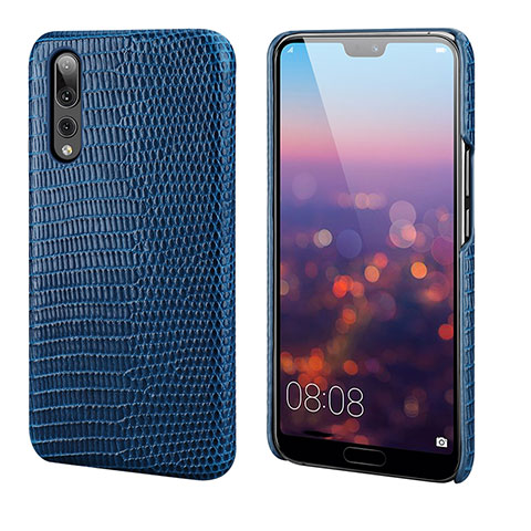 Handyhülle Hülle Luxus Leder Schutzhülle P03 für Huawei P20 Pro Blau