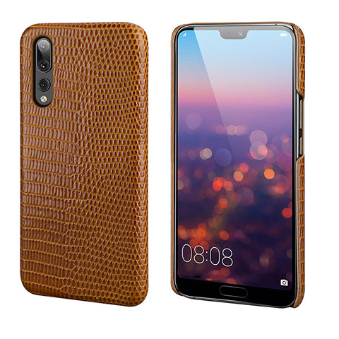 Handyhülle Hülle Luxus Leder Schutzhülle P03 für Huawei P20 Pro Braun