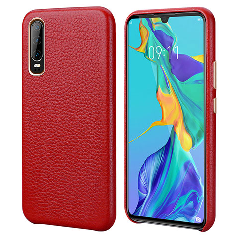 Handyhülle Hülle Luxus Leder Schutzhülle P03 für Huawei P30 Rot