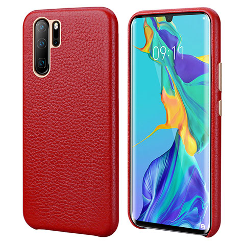 Handyhülle Hülle Luxus Leder Schutzhülle P04 für Huawei P30 Pro New Edition Rot