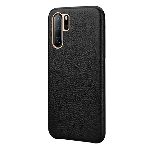 Handyhülle Hülle Luxus Leder Schutzhülle P04 für Huawei P30 Pro New Edition Schwarz