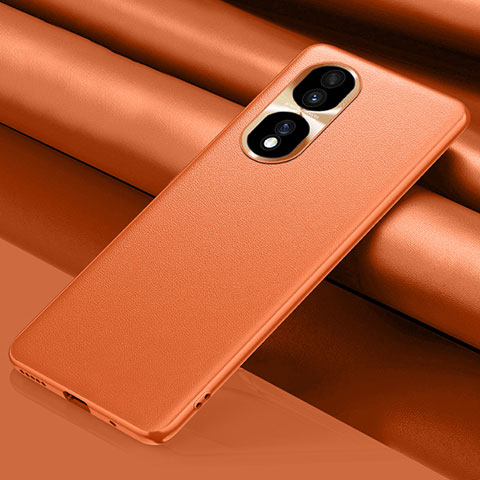 Handyhülle Hülle Luxus Leder Schutzhülle QK1 für Huawei Honor 80 Pro Flat 5G Orange