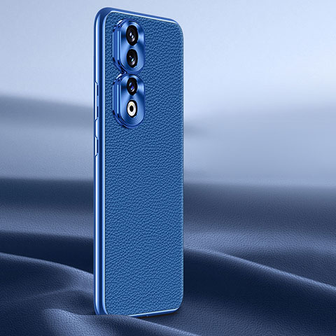 Handyhülle Hülle Luxus Leder Schutzhülle QK1 für Huawei Honor 90 Pro 5G Blau