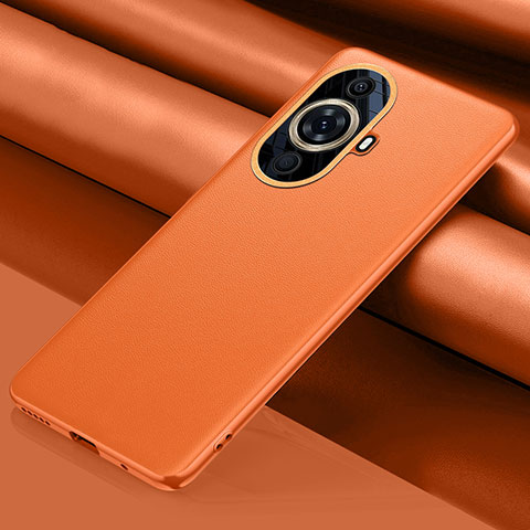 Handyhülle Hülle Luxus Leder Schutzhülle QK1 für Huawei Nova 11 Ultra Orange