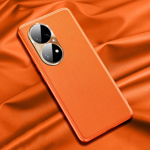 Handyhülle Hülle Luxus Leder Schutzhülle QK1 für Huawei P50 Orange