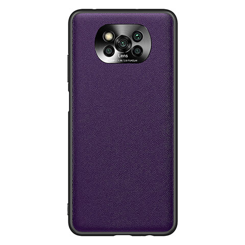 Handyhülle Hülle Luxus Leder Schutzhülle QK1 für Xiaomi Poco X3 Pro Violett