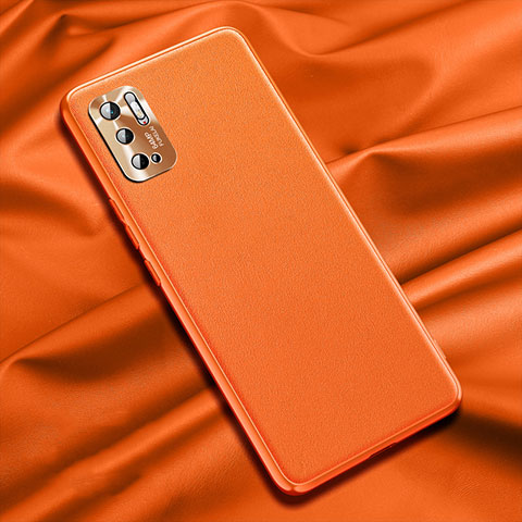 Handyhülle Hülle Luxus Leder Schutzhülle QK1 für Xiaomi Redmi Note 10 5G Orange