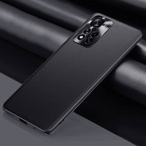 Handyhülle Hülle Luxus Leder Schutzhülle QK1 für Xiaomi Redmi Note 11 Pro+ Plus 5G Schwarz