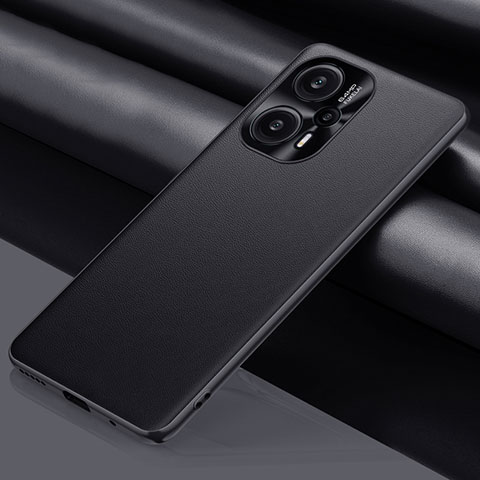 Handyhülle Hülle Luxus Leder Schutzhülle QK1 für Xiaomi Redmi Note 12 Turbo 5G Schwarz