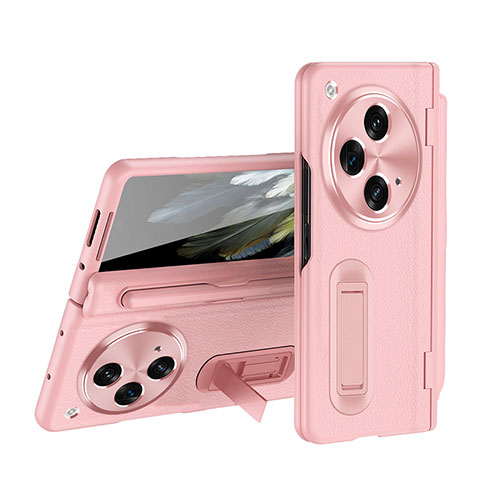 Handyhülle Hülle Luxus Leder Schutzhülle QK2 für Oppo Find N3 5G Rosa