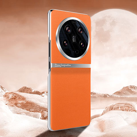 Handyhülle Hülle Luxus Leder Schutzhülle QK2 für Xiaomi Mi 13 Ultra 5G Orange