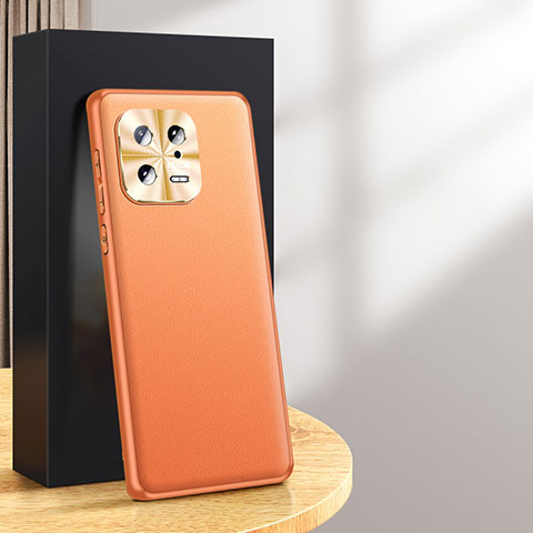 Handyhülle Hülle Luxus Leder Schutzhülle QK3 für Xiaomi Mi 13 5G Orange