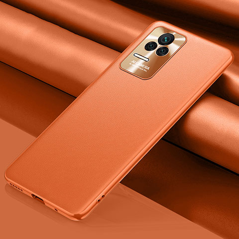 Handyhülle Hülle Luxus Leder Schutzhülle QK3 für Xiaomi Redmi K50 5G Orange